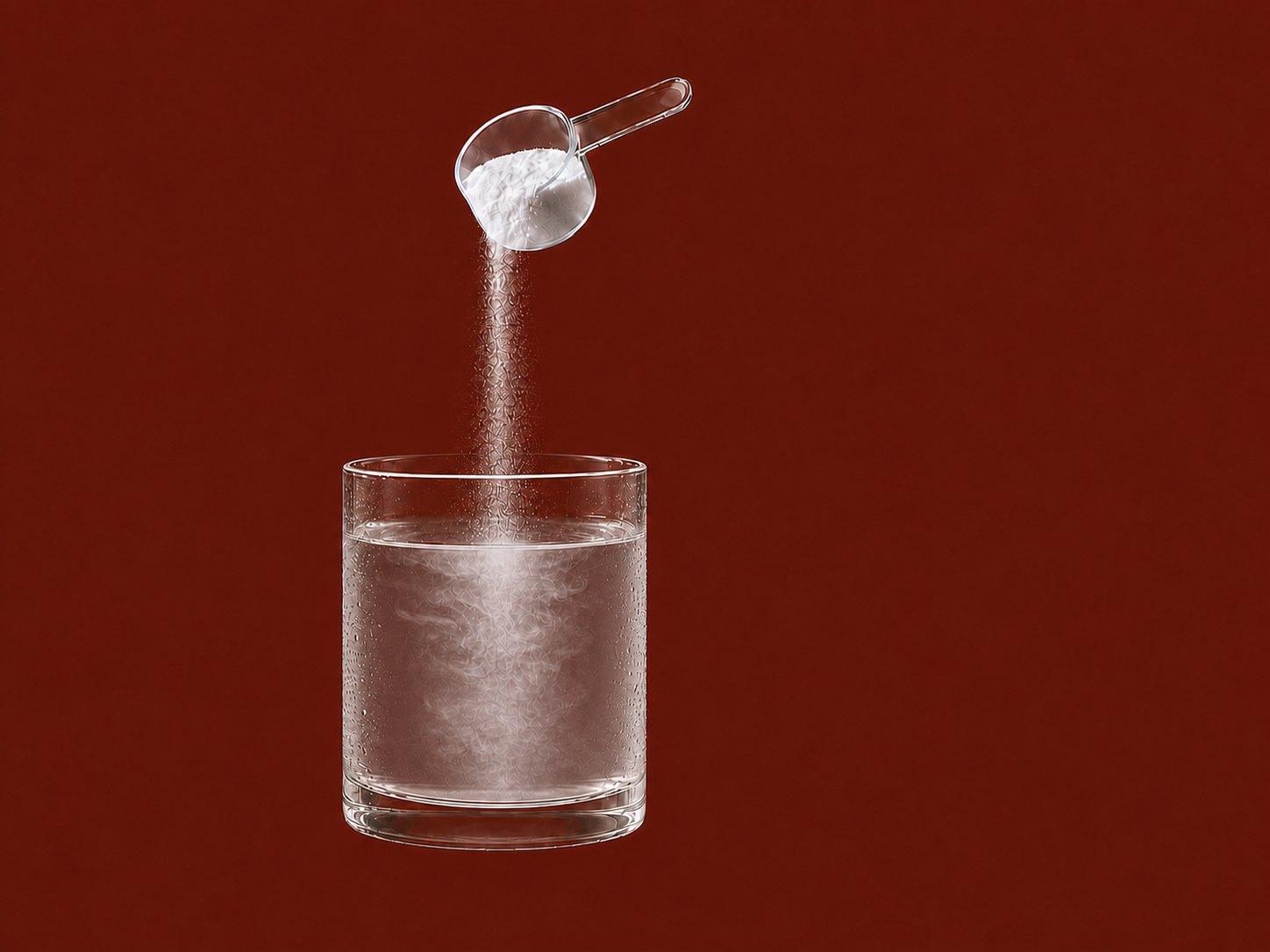 Return Hydration powder dissolving into water
